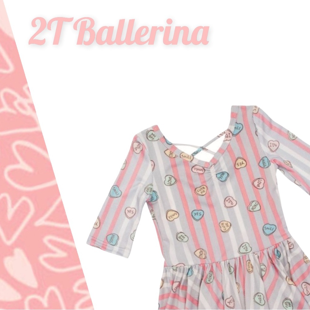 BNWT DotDotSmile Ballerina Love Hearts Dress